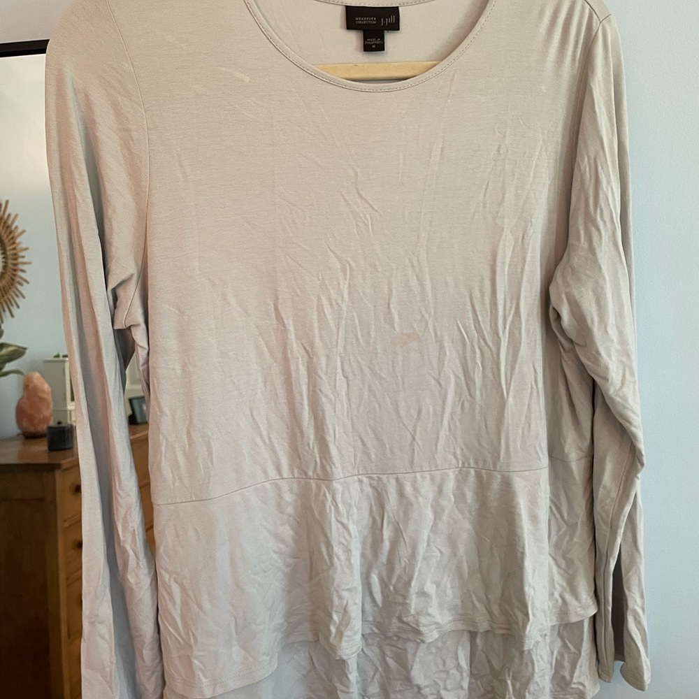 J. Jill Blue Relaxed Long Sleeve Blouse